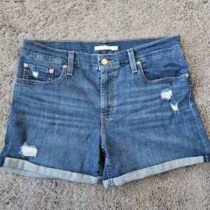 Levis Womens Denim Mid Length Shorts Sz 31
